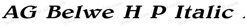 AG Belwe H P Italic Bold字体转换